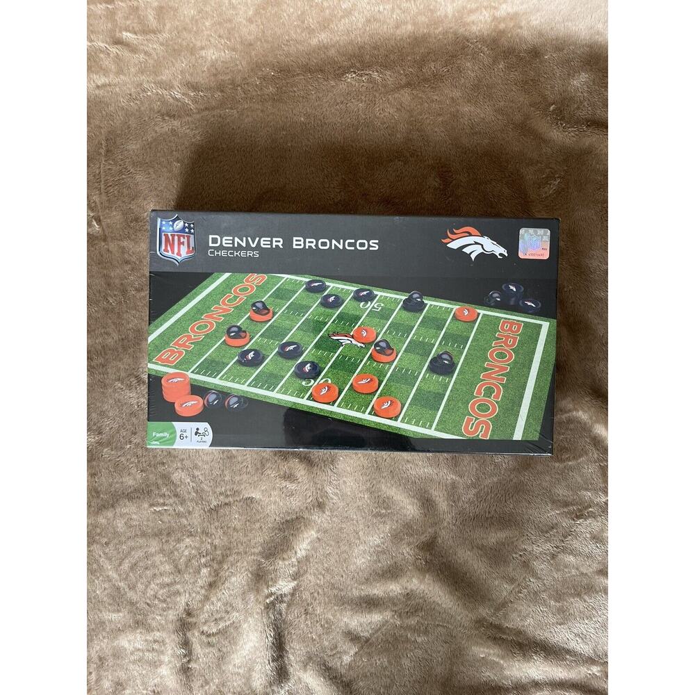 Denver Broncos Checkers Board Game New In Box NFL Football